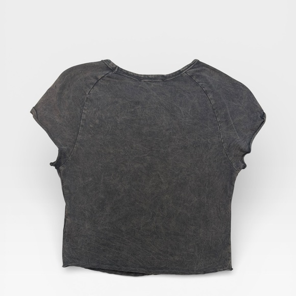 Altar’d State Charcoal Cropped Graphic Tee with 'Honky Tonk Angel'  Baby Tee XS - Picture 3 of 5